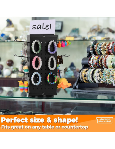 Soporte Giratorio de Exhibición 4 Lados con 24 Ganchos