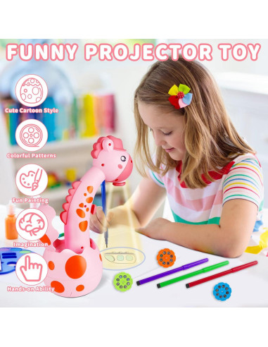 Proyector de Dibujo KETIEE Rosa con 72 Plantillas