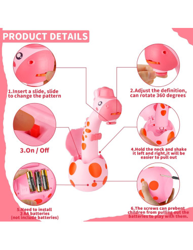 Proyector de Dibujo KETIEE Rosa con 72 Plantillas