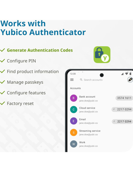 YubiKey 5C - Llave de Seguridad USB-C para Autenticación