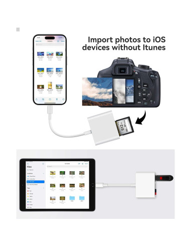 Lector de Tarjetas SD AkHolz para iPhone y iPad USB-C