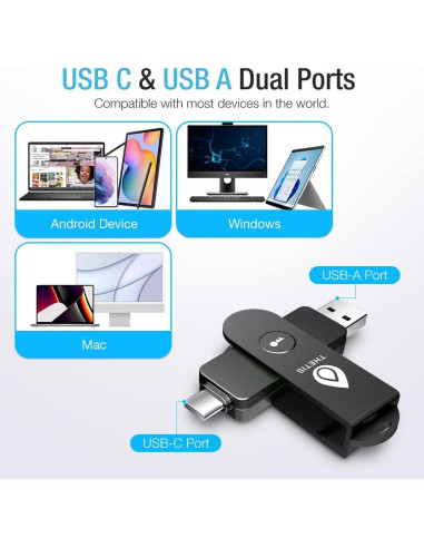 Llave de Seguridad Thetis Pro FIDO2 USB-C y USB-A