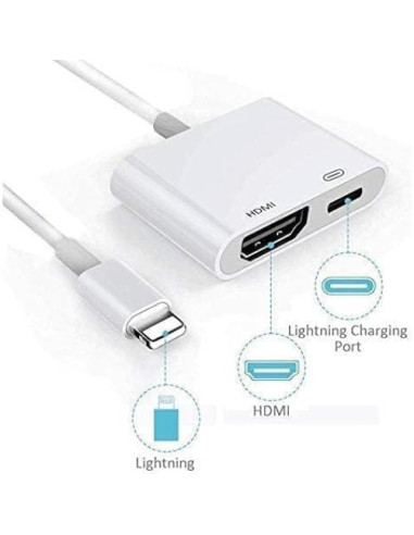 Adaptador Digital AV HDMI Kinhaly 1080P para iPhone y iPad