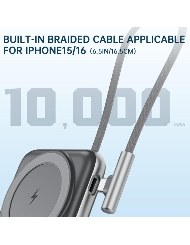 Cargador Portátil EKR 10000mAh Magnético Inalámbrico