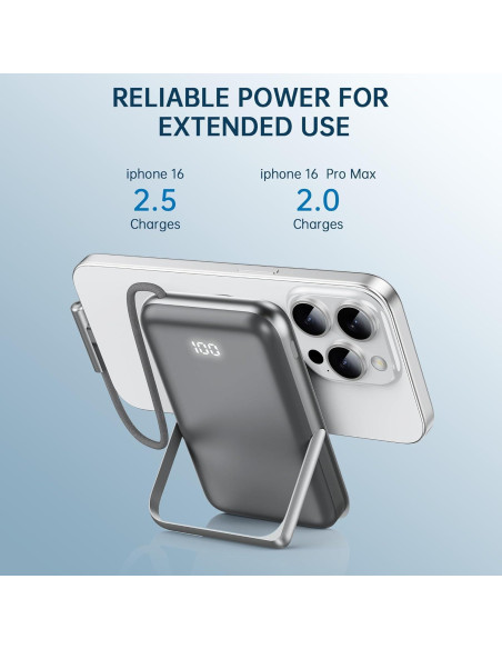 Cargador Portátil EKR 10000mAh Magnético Inalámbrico