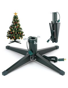 Base giratoria para árbol de Navidad Sliner 2.4m con enchufe