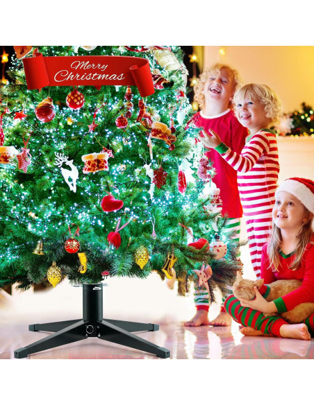 Base giratoria para árbol de Navidad Sliner 2.4m con enchufe
