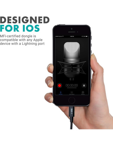 Adaptador Movo IMA-1 de 3.5mm TRRS a Lightning