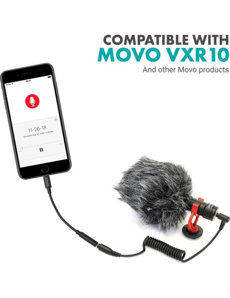 Adaptador Movo IMA-1 de 3.5mm TRRS a Lightning