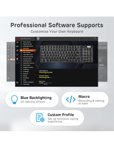 Teclado Mecánico Inalámbrico RK ROYAL KLUDGE RK96 96 Teclas