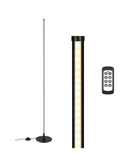 Lámpara de Pie LED EDISHINE 145.75 cm Regulable con Control Remoto