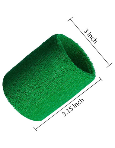 Banda de Sudor RilexAwhile Algodón Verde 12 Pares