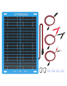 Cargador Solar OYMSAE 12W 12V Panel Impermeable para Coche