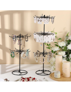 Soporte de Exhibición Rotativo Tandefio 2 Niveles y 3 Niveles 2