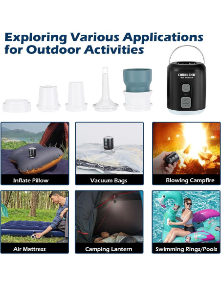 Bomba de Aire CAMULAND Mini Recargable 1400mAh para Inflables