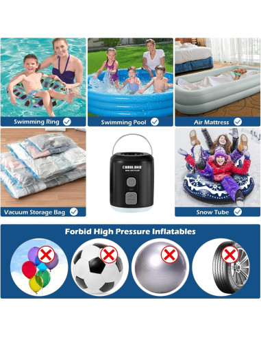 Bomba de Aire CAMULAND Mini Recargable 1400mAh para Inflables