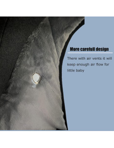 Funda para Asiento de Auto ZERTAO Invierno Bebés Negra 2