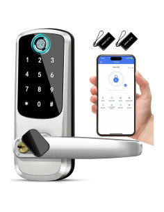 Cerradura Inteligente MSR X6 Plata 8-en-1 con Huella Dactilar