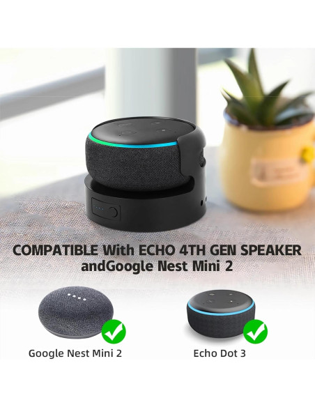 Base de Batería Liboer para Echo Dot 3ra y Google Mini 2