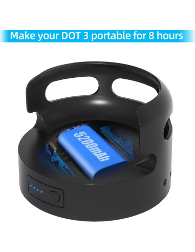 Base de Batería Liboer para Echo Dot 3ra y Google Mini 2