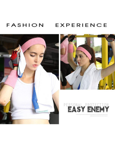 Banda de Sudor RilexAwhile Algodón Verde 12 Pares