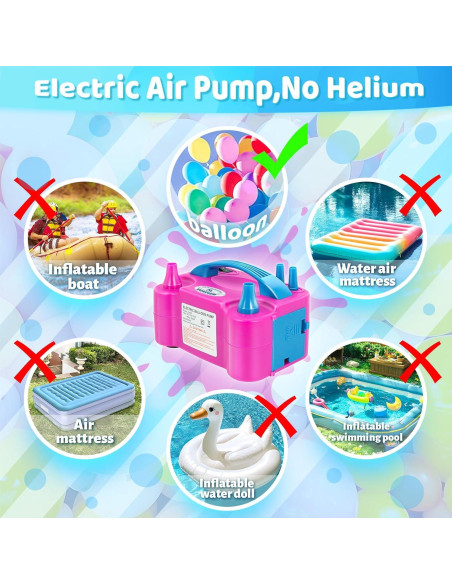 Bomba de Aire Eléctrica Anordsem para Inflar Globos Rápido