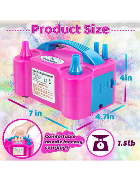Bomba de Aire Eléctrica Anordsem para Inflar Globos Rápido