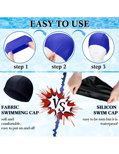 Coume Gorras de Natación 24 Pcs Unisex Nylon Spandex