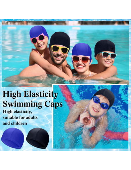 Coume Gorras de Natación 24 Pcs Unisex Nylon Spandex