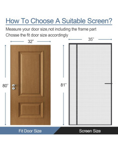 Puerta de Pantalla Magnética Okayavo 32x80 cm Reversible 2