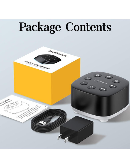 Máquina de Ruido Blanco Meditation 30 Sonidos 32 Niveles Volumen