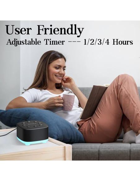 Máquina de Ruido Blanco Meditation 30 Sonidos 32 Niveles Volumen