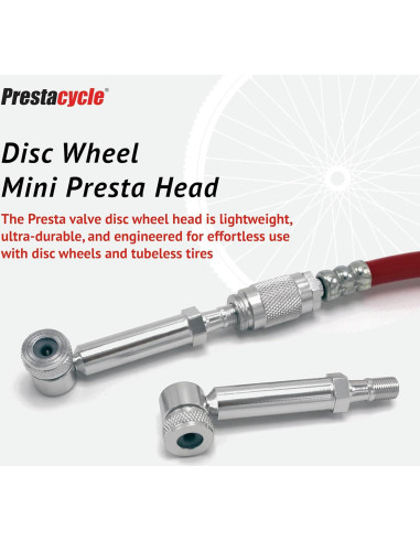 Adaptador de Válvula Presta Prestacycle para Ruedas de Disco