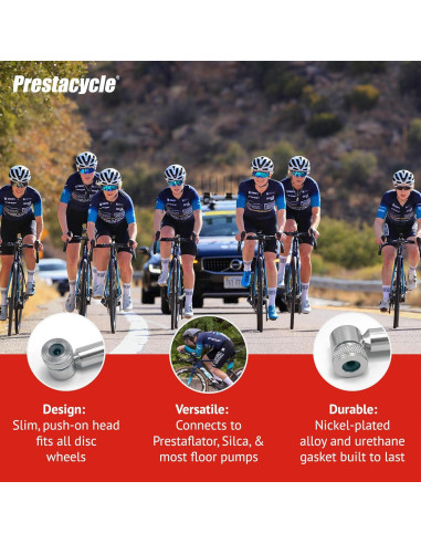 Adaptador de Válvula Presta Prestacycle para Ruedas de Disco