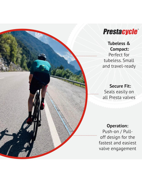 Adaptador de Válvula Presta Prestacycle para Ruedas de Disco