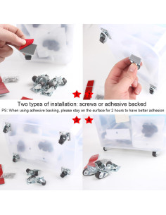 Ruedas Giratorias Mini Luxinika 13 mm Adhesivas 8 Piezas 2