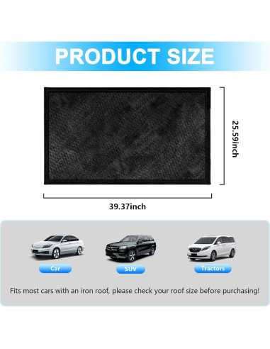 Cubierta de Techo Solar Kewucn, Malla Transpirable UV 100x65cm