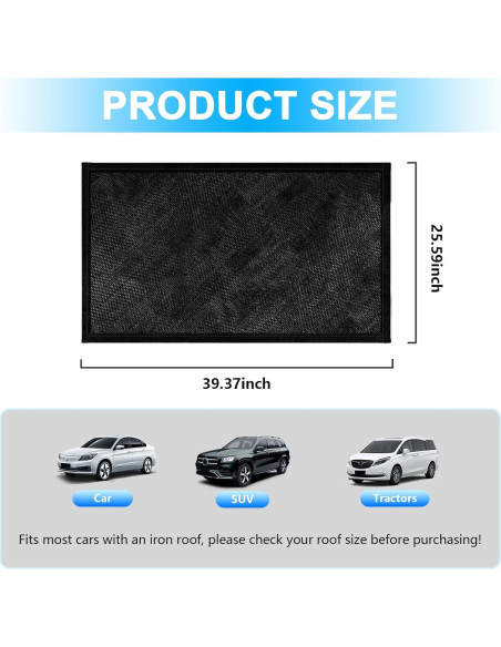 Cubierta de Techo Solar Kewucn, Malla Transpirable UV 100x65cm