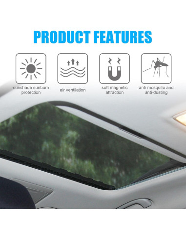 Cubierta de Techo Solar Kewucn, Malla Transpirable UV 100x65cm