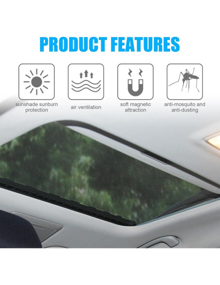 Cubierta de Techo Solar Kewucn, Malla Transpirable UV 100x65cm