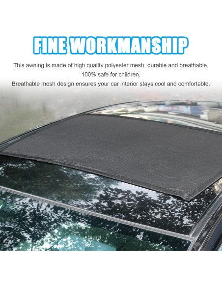 Cubierta de Techo Solar Kewucn, Malla Transpirable UV 100x65cm