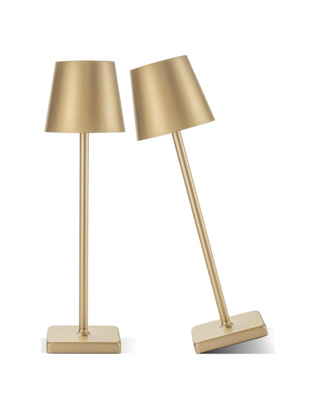 Lámpara de Mesa Recargable HASUN 2 Pack LED 5200mAh Oro