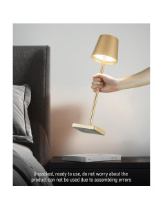 Lámpara de Mesa Recargable HASUN 2 Pack LED 5200mAh Oro 2