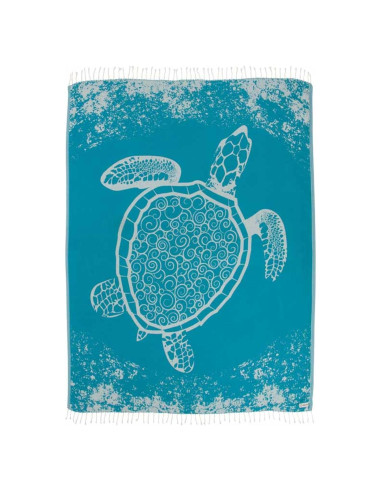 Toalla de Playa Extra Grande Sand Cloud Tortuga Teal Crush