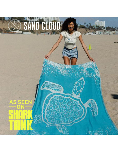 Toalla de Playa Extra Grande Sand Cloud Tortuga Teal Crush