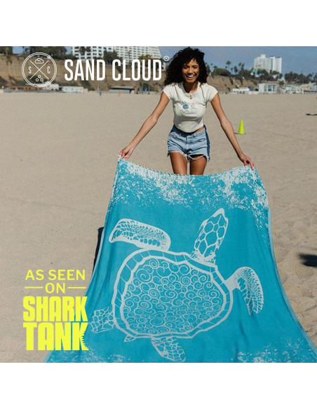 Toalla de Playa Extra Grande Sand Cloud Tortuga Teal Crush