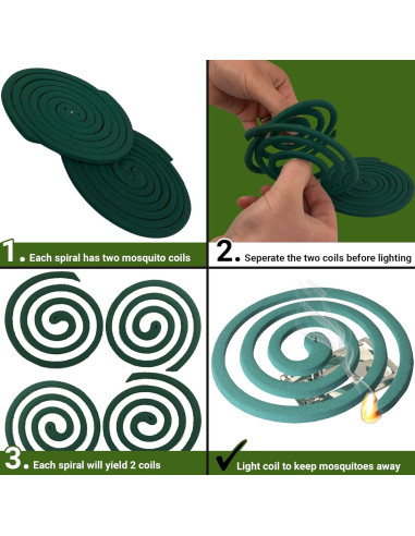 Bobinas Repelente Mosquitos W4W - 12 bobinas y 6 soportes