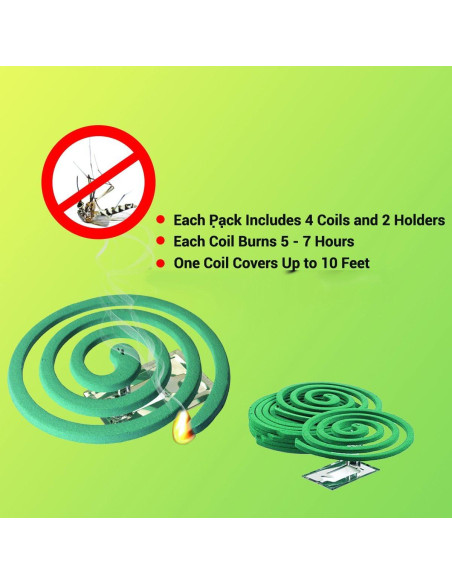 Bobinas Repelente Mosquitos W4W - 12 bobinas y 6 soportes