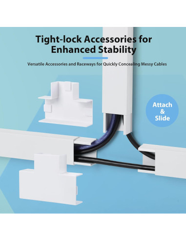 Cubierta de cable ZhiYo 3-5 cables 3.05x1.5cm blanca