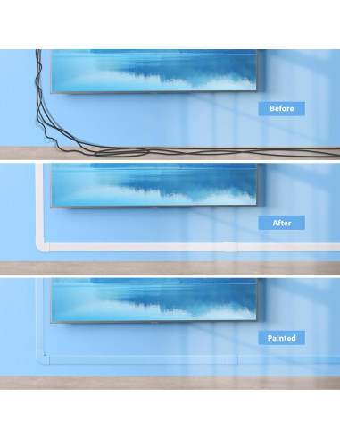 Cubierta de cable ZhiYo 3-5 cables 3.05x1.5cm blanca